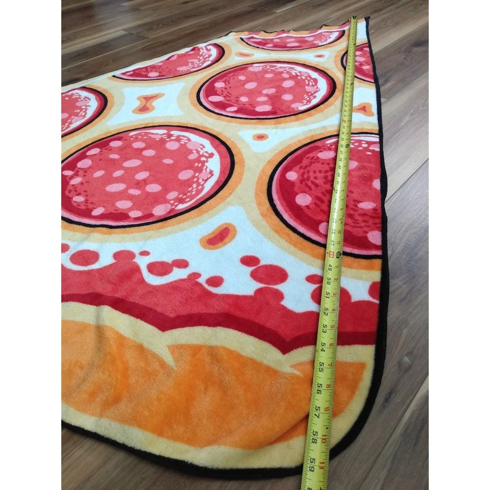 RETRO BigMouth Inc Pepperoni Pizza Slice Novelty Fleece THROW BLANKET Kitsch Fun